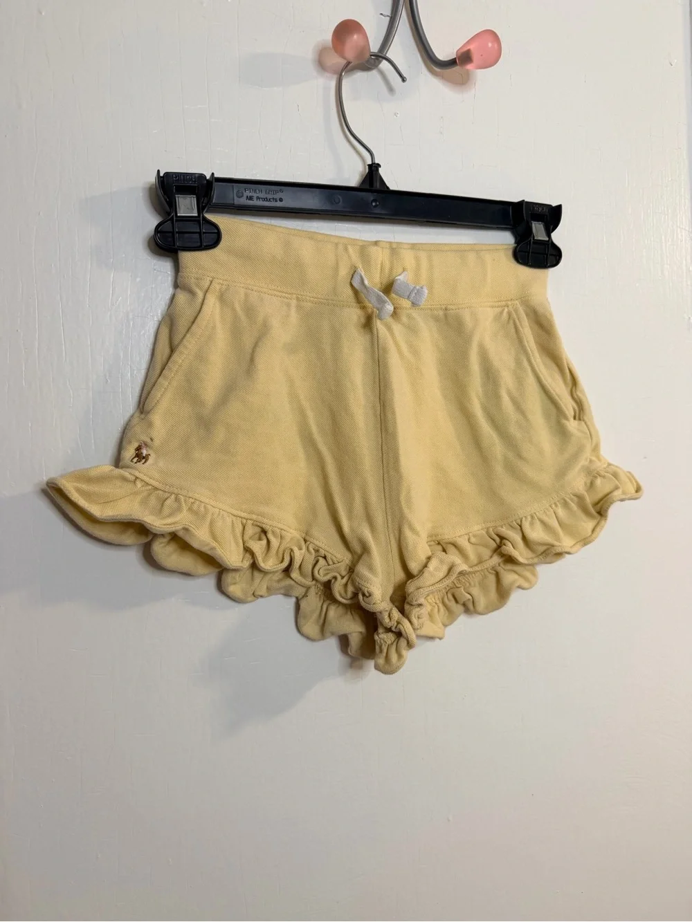 Ralph Lauren Yellow Ruffle Hem Girls' Shorts